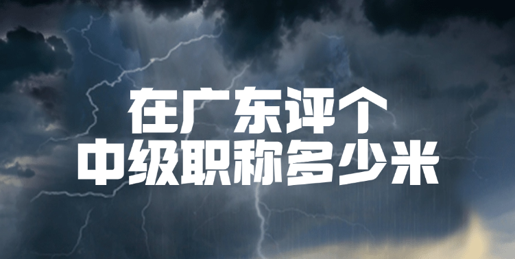 在广东评个中级职称多少米？求过来人报价