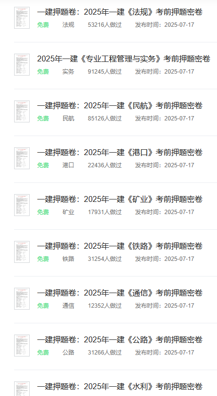 2025一建【法规】VIP密卷：600道破题+新考纲解读