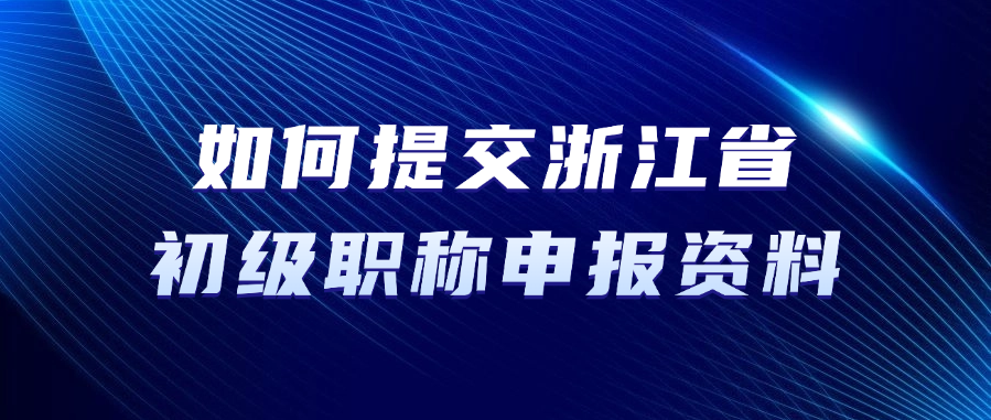 如何提交浙江省初级职称申报资料？