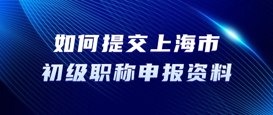 如何提交海南省初级职称申报资料？