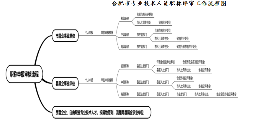 合肥市专业技术人员职称评审工作流程图